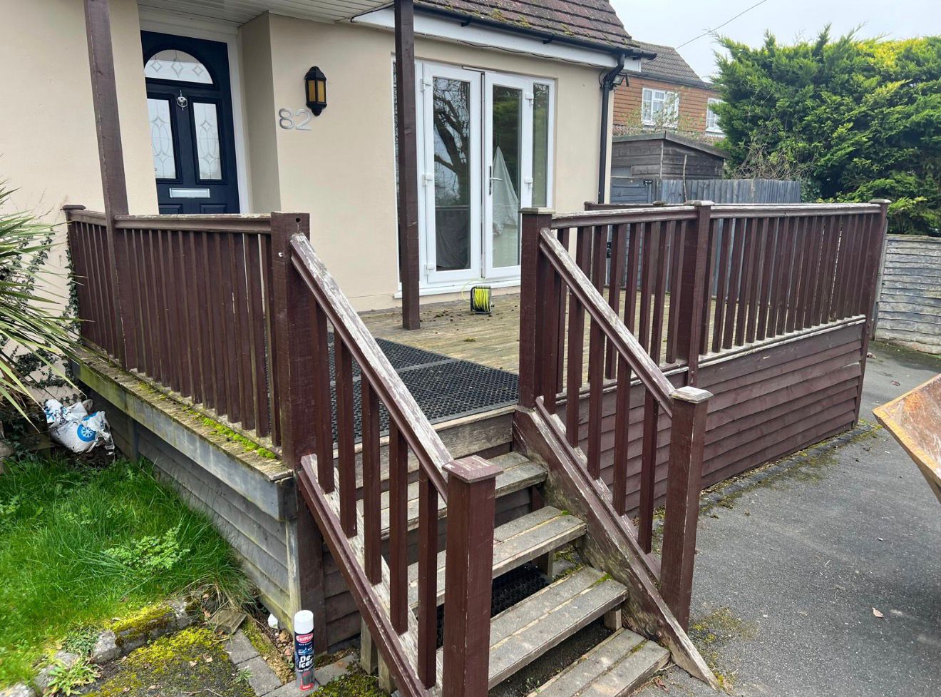 Front Porch & Decking Restoration - before